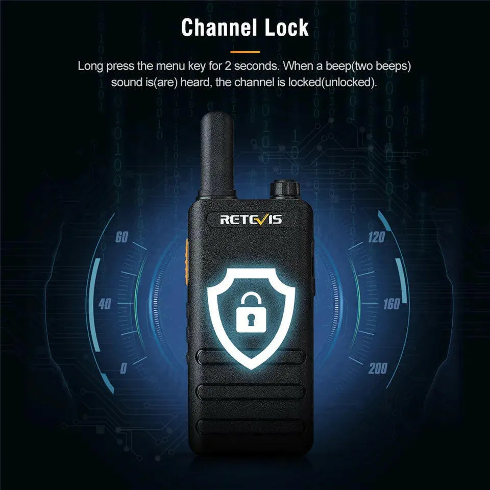 15mm Ultra-thin Mini Walkie Talkie Retevis RT622P Type C Charge VOX Walkie-talkies PMR446 Profesional Portable Two-way Radio ht