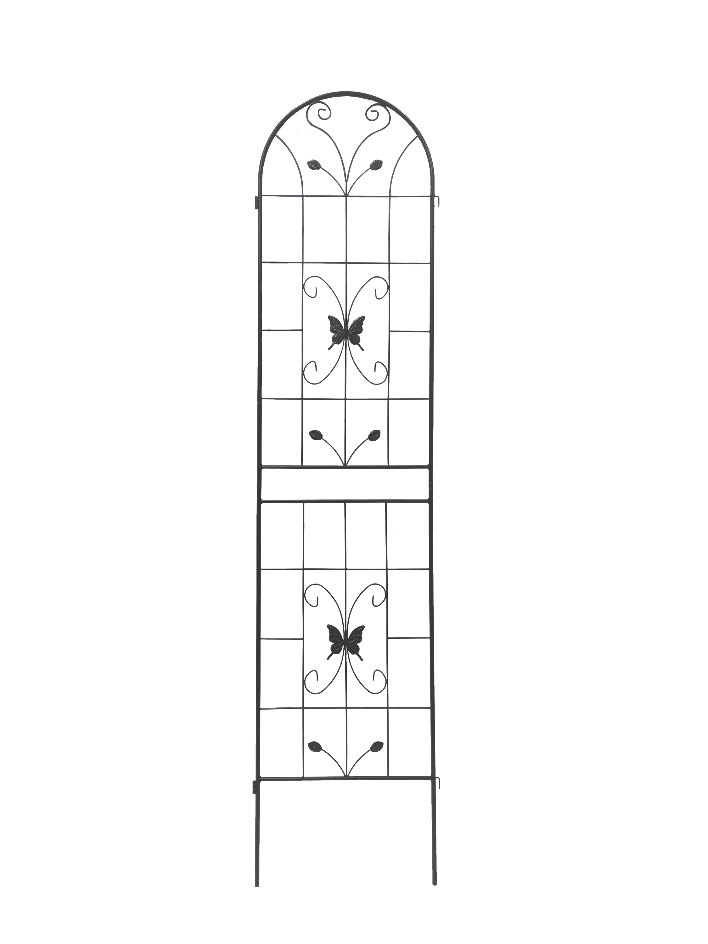 2 Pack Metal Garden Trellis 86.7" x 19.7" Rustproof Trellis for Climbing Plants Outdoor Flower Support Cream White