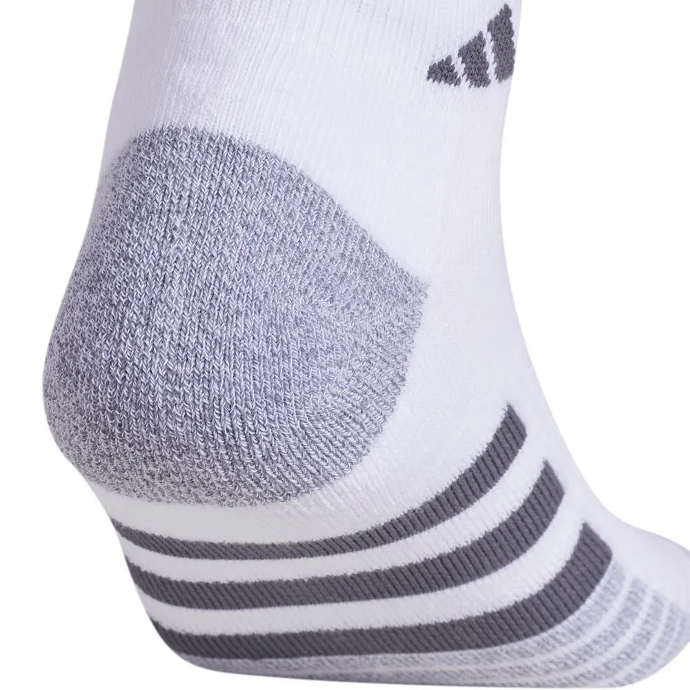 adidas Men's Cushioned Low-Cut 3 Pack Socks - White/Grey