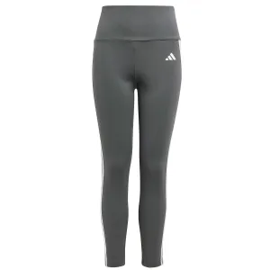 adidas Training Essentials 3 Stripes Tights - Girls - Grey/White