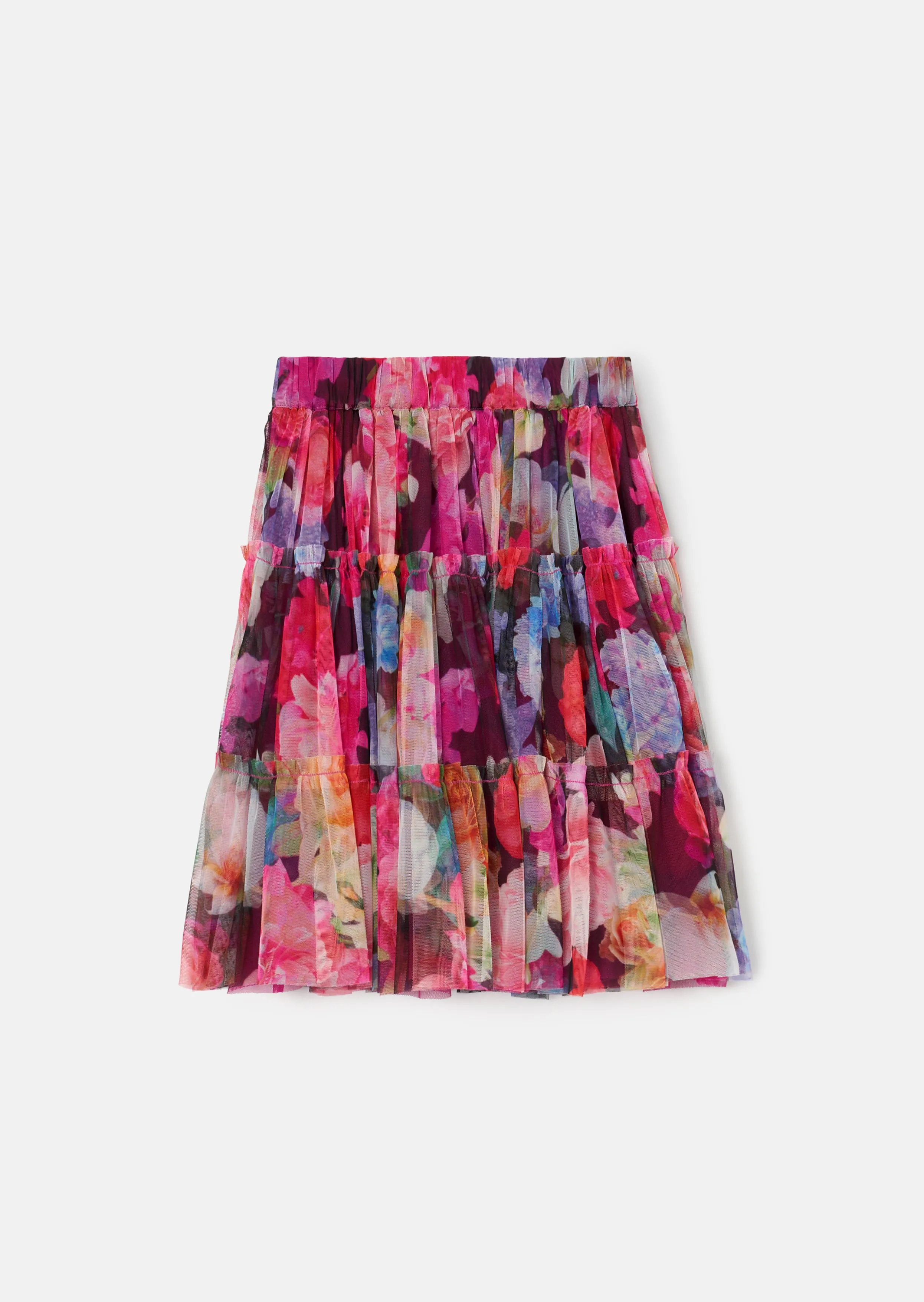 Alessia Pink Floral Mesh Skirt