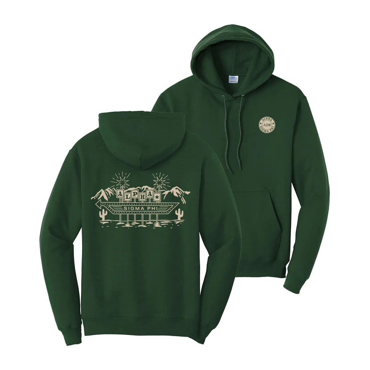 Alpha Sig Western Vintage Motel Hoodie