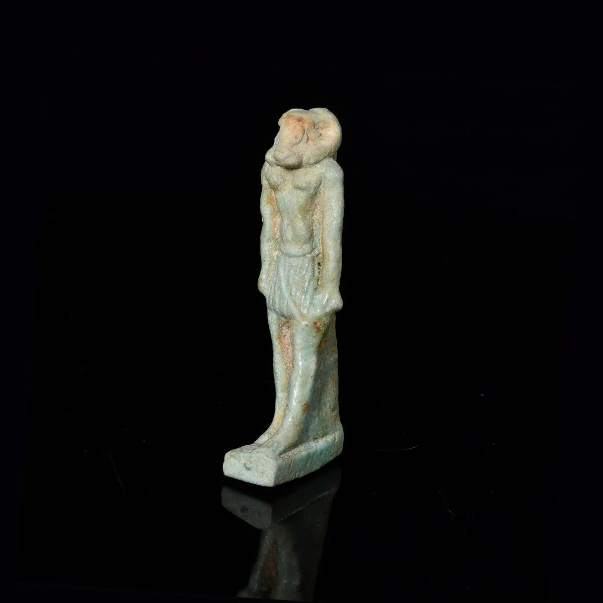 An Egyptian Faience Amulet of Khnum, Late Period, ca 664 - 332 BCE