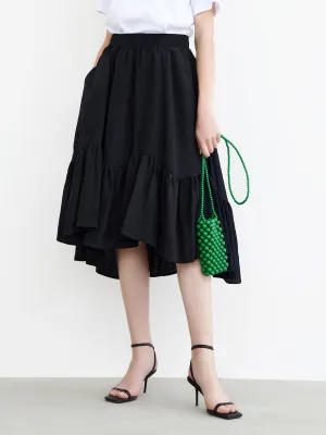 Asymmteric Ruched Skirt