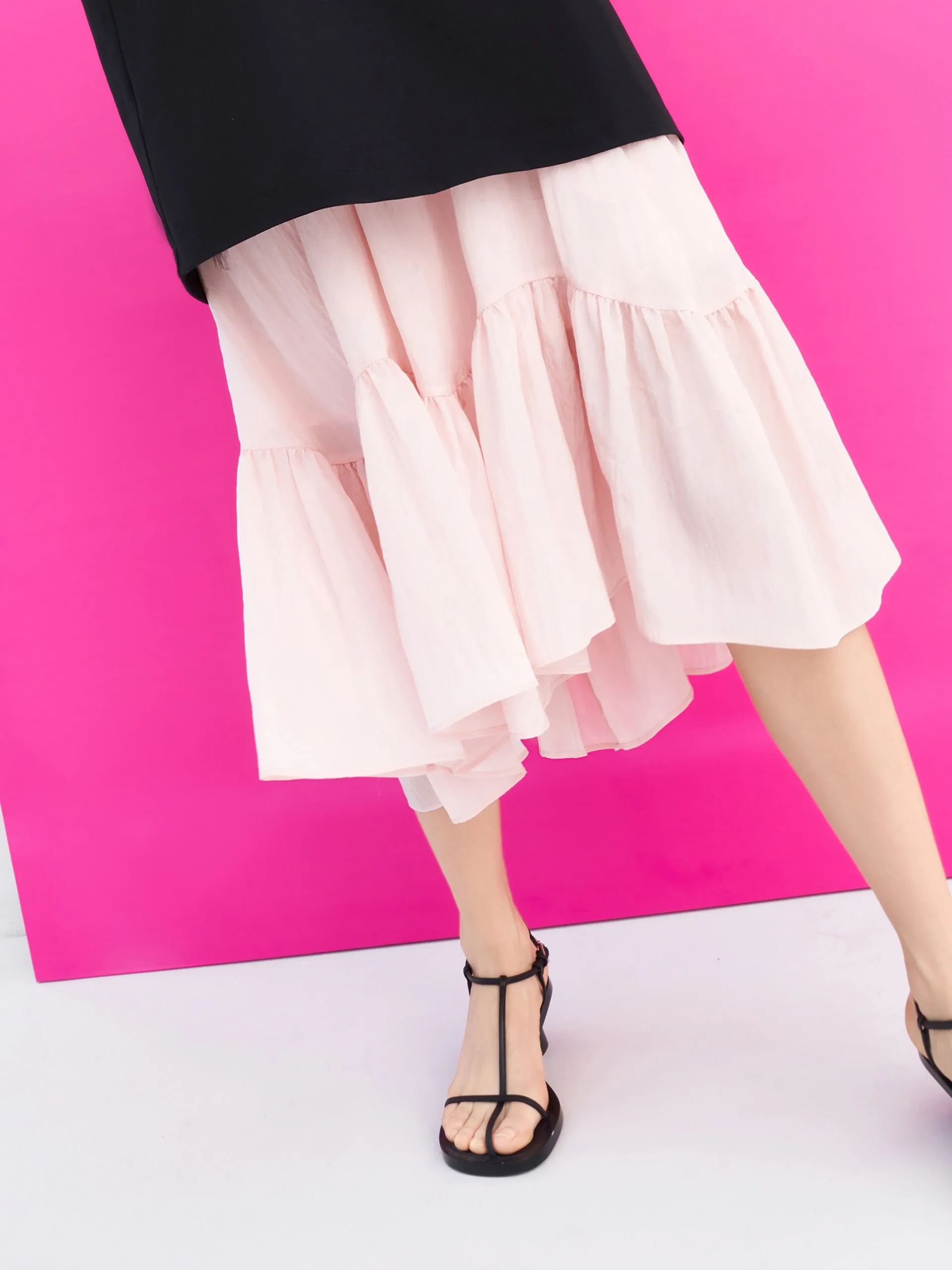 Asymmteric Ruched Skirt