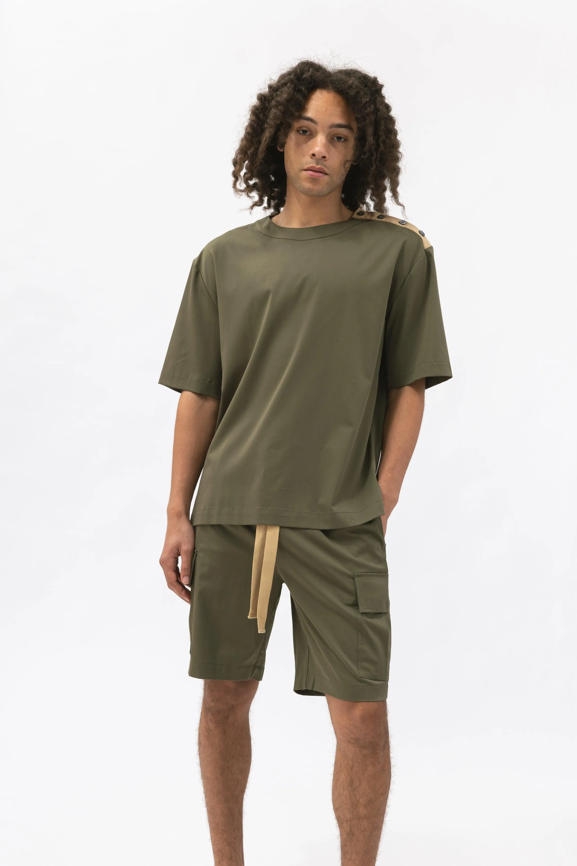 Bamboo Shoulder Accent Tee