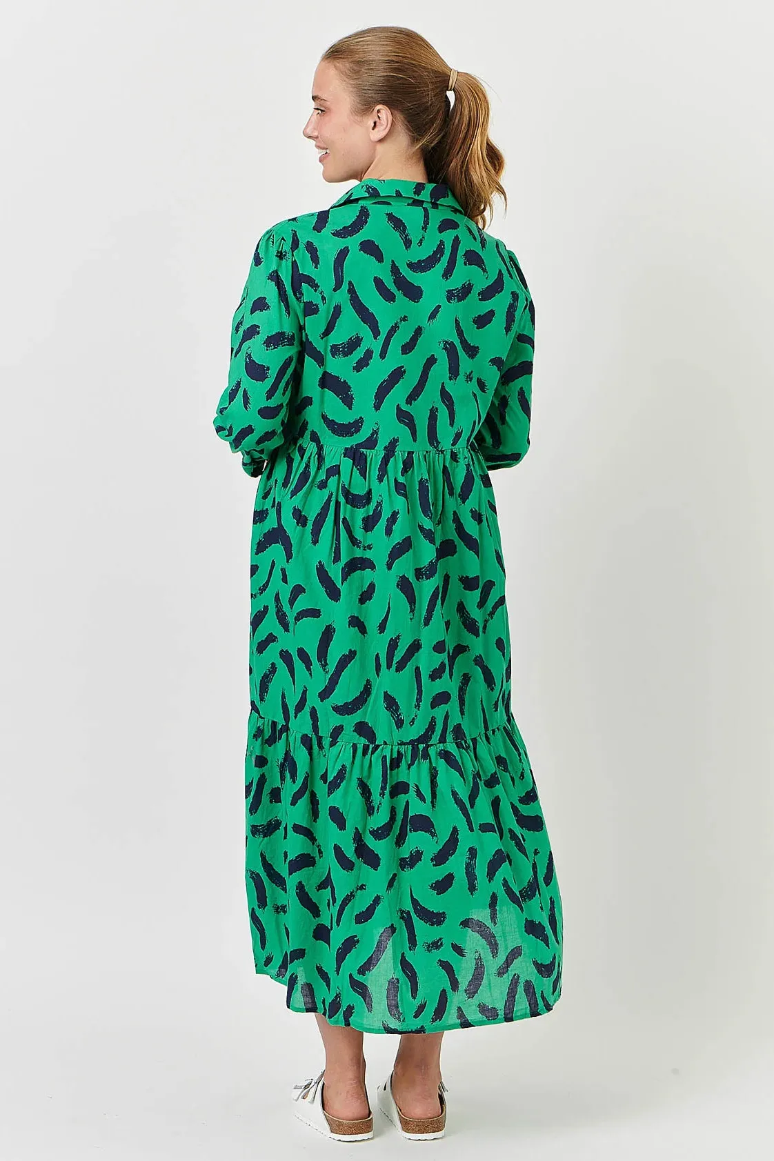 Colby Dress in Green Sketch