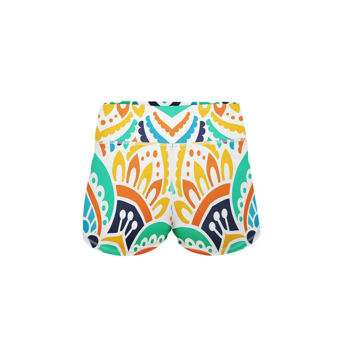 Colorful Mandala Yoga Shorts