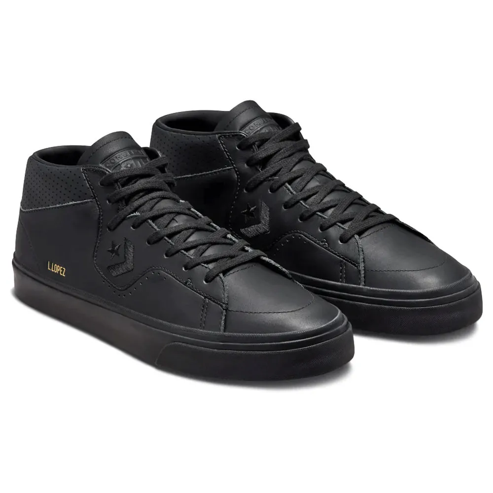 Converse CONS - Louie Lopez Pro Leather Mid (Black/Black/Black)