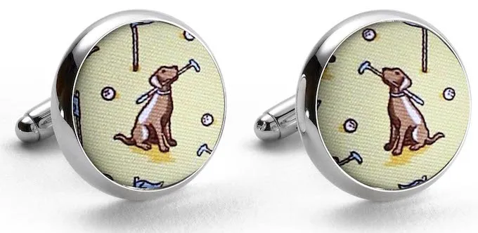 Dogleg on Six: Cufflinks - Yellow