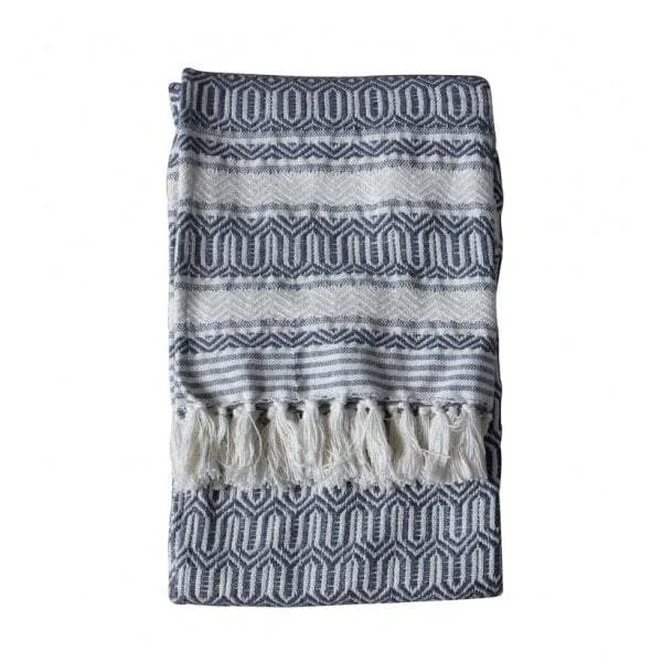 Elmer Cotton Slub Throw Slate Grey