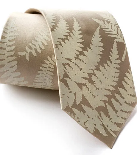 Fern Necktie. Leaf Print Tie