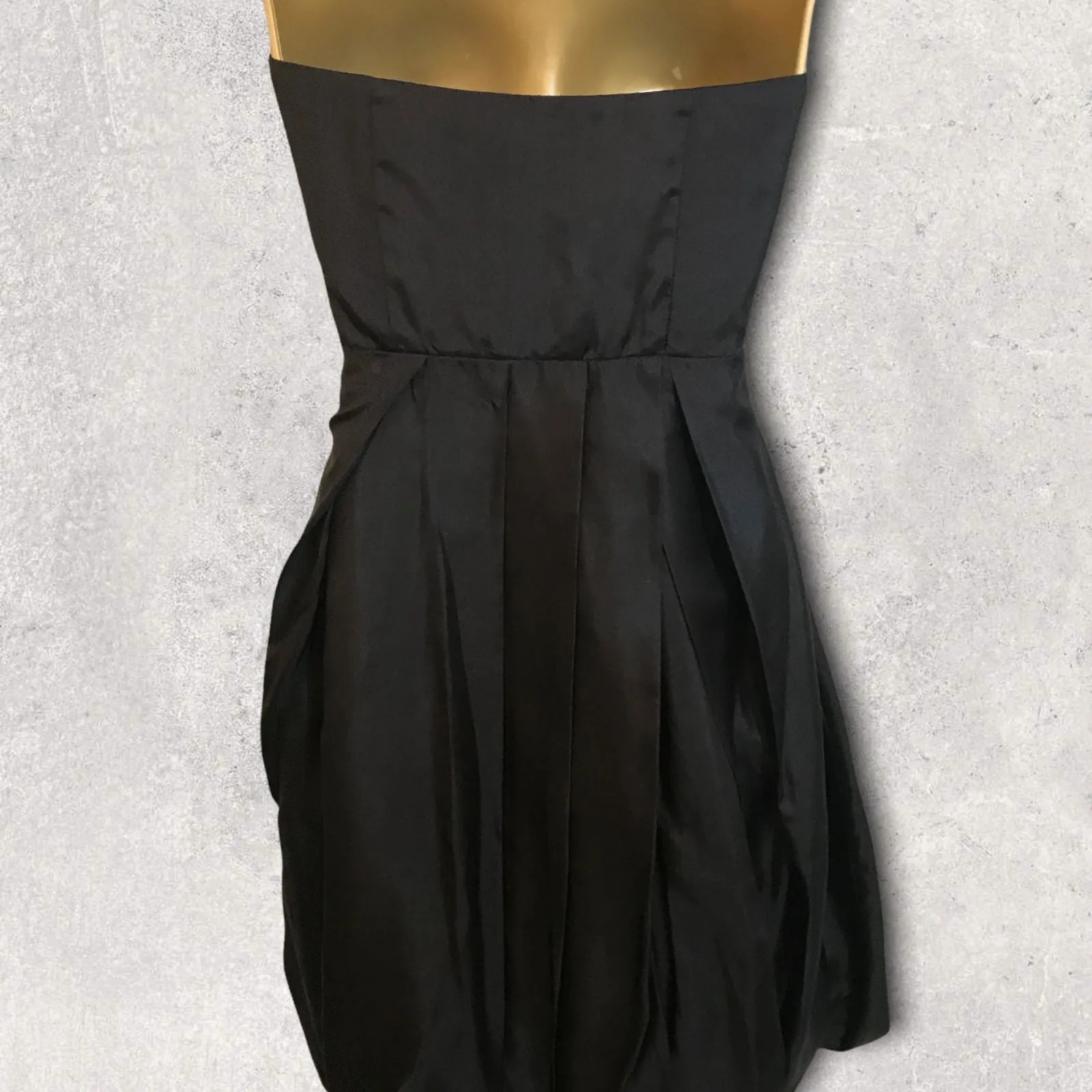 GIVe Black Silk & Sequin Bubble Cocktail Dress UK 8  US 4 EU 36