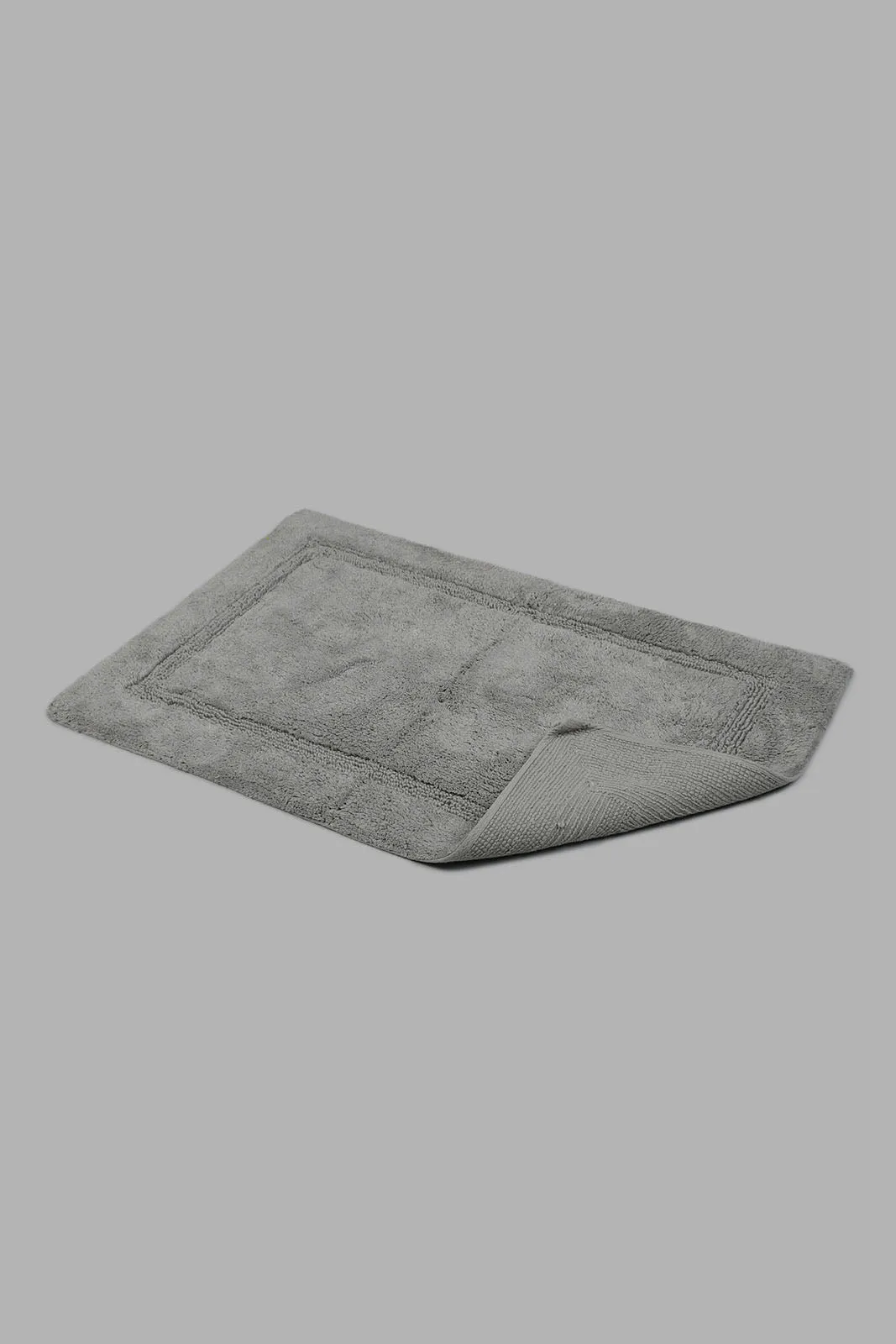 Grey Tufted Bath Mat