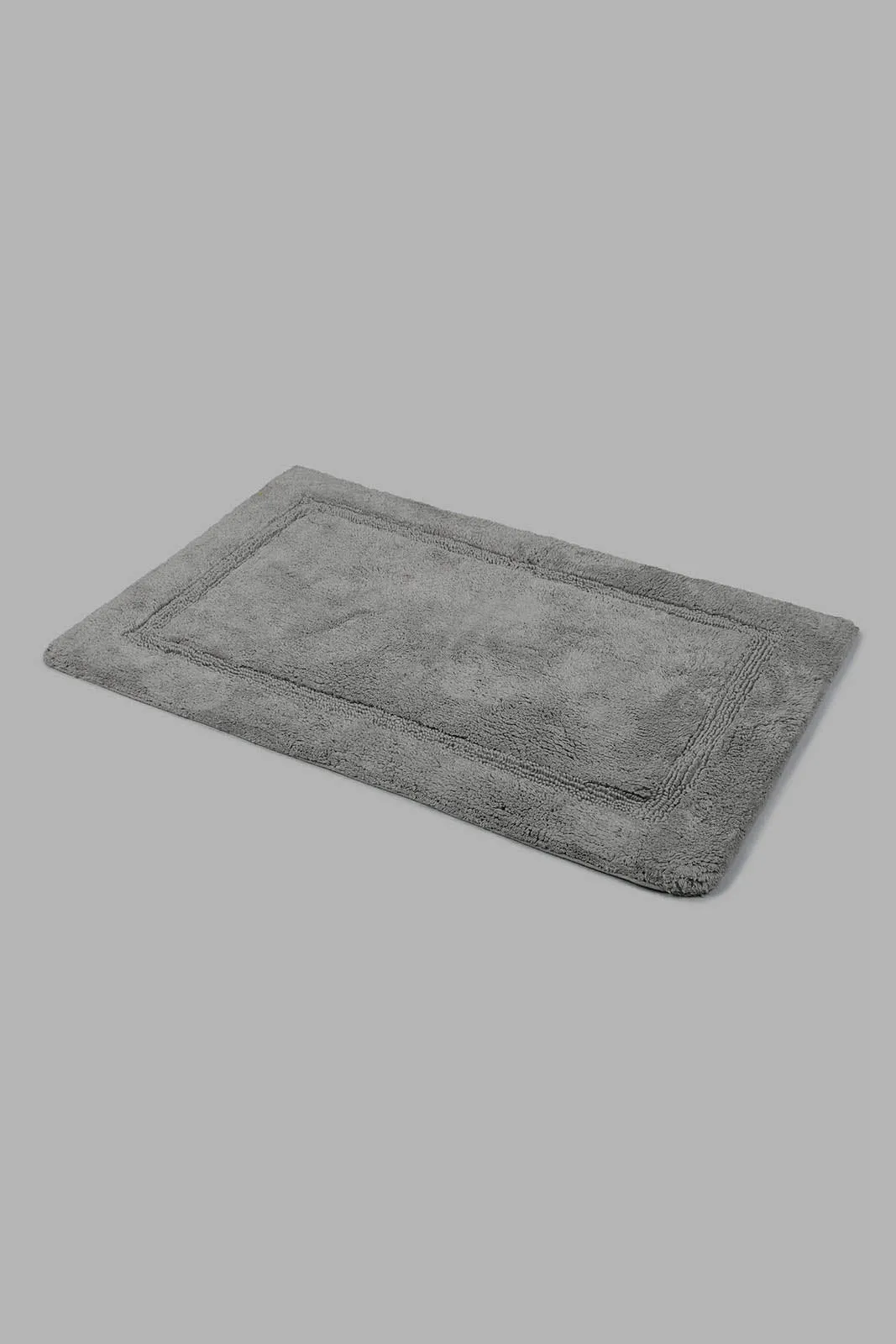 Grey Tufted Bath Mat