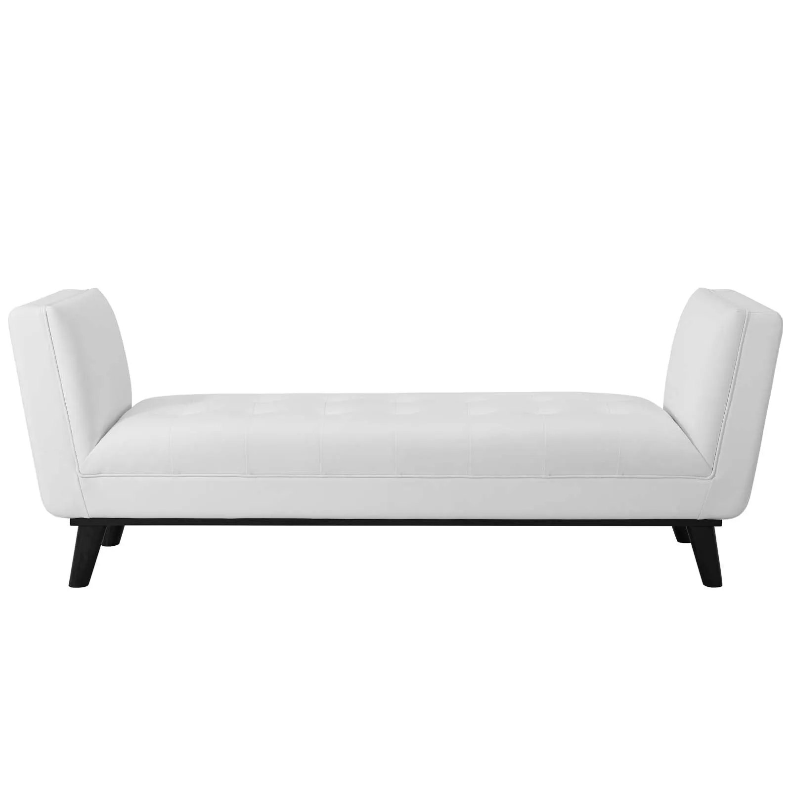 Haven Tufted Button Faux Leather Accent Bench