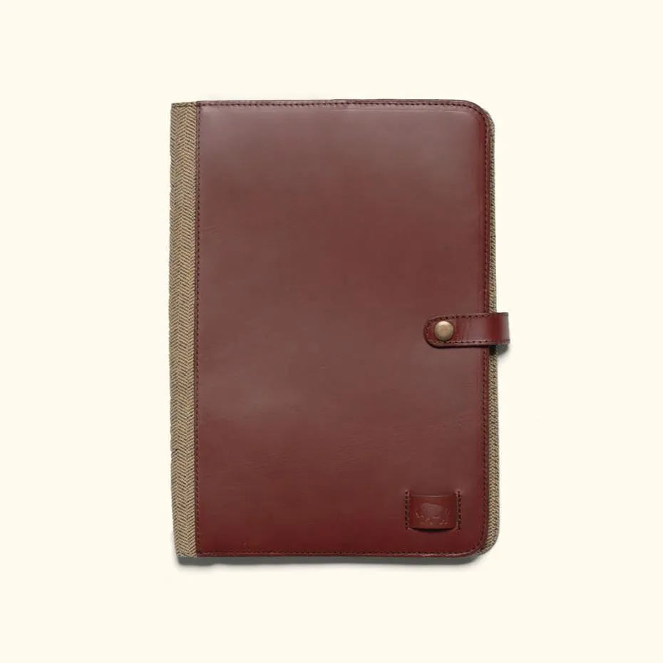 Jefferson Leather Travel Portfolio | Mahogany