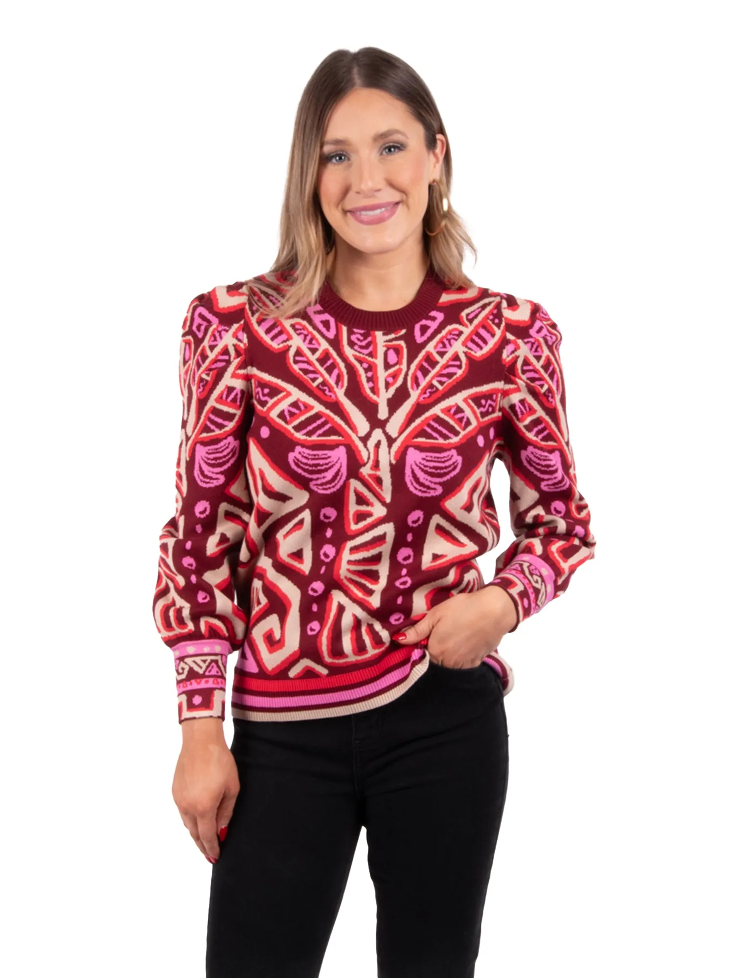 Julia Sweater - Tribal Palm