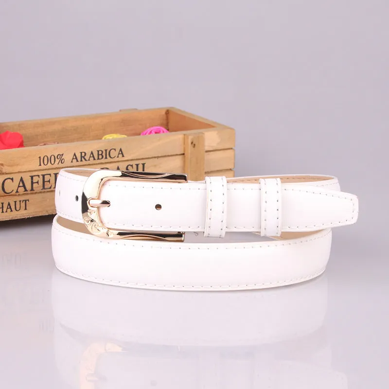 Korean Style Versatile Women's Wide Belt PU Leather Decorative Pin Buckle Casual Belt Women