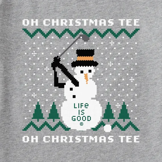 Life Is Good - Ugly Sweater Oh Christmas Men's Long Sleeve Crusher Tee