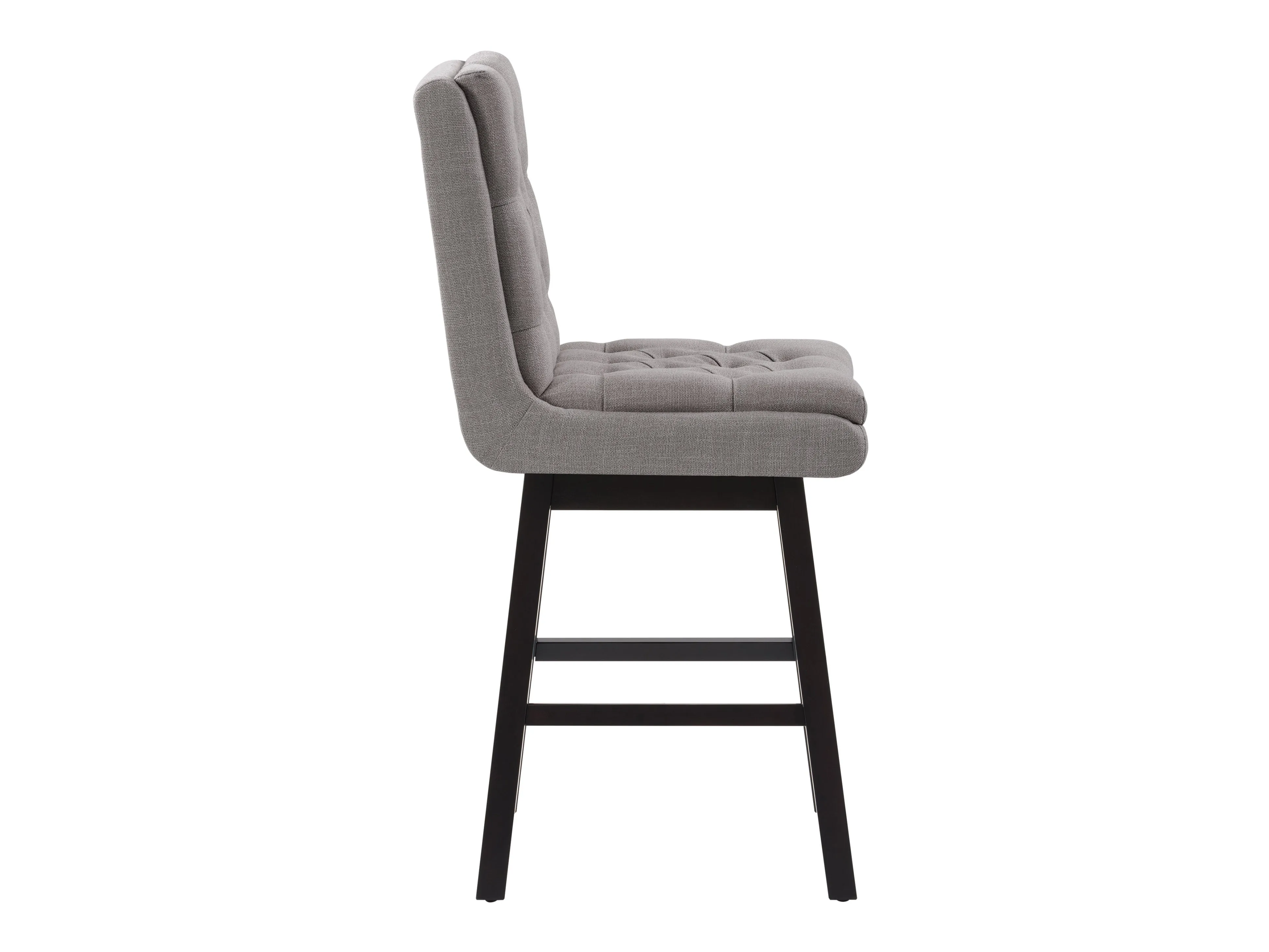 Light Grey Button Tufted Bar Stools