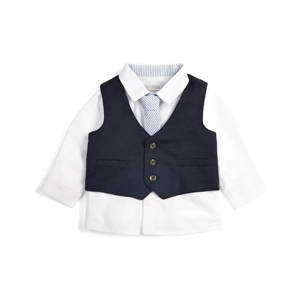 Mamas and Papas Shirt, Tie & Waistcoat 3PC Set