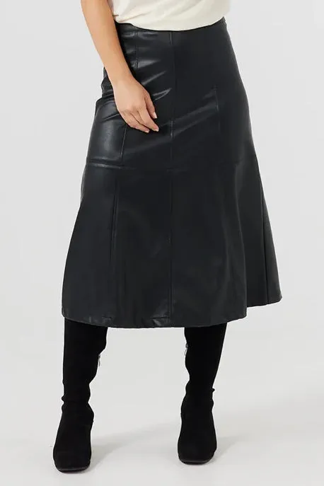 Matrix Midi Skirt in Black