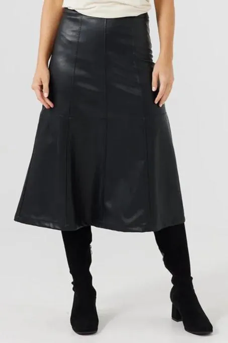 Matrix Midi Skirt in Black