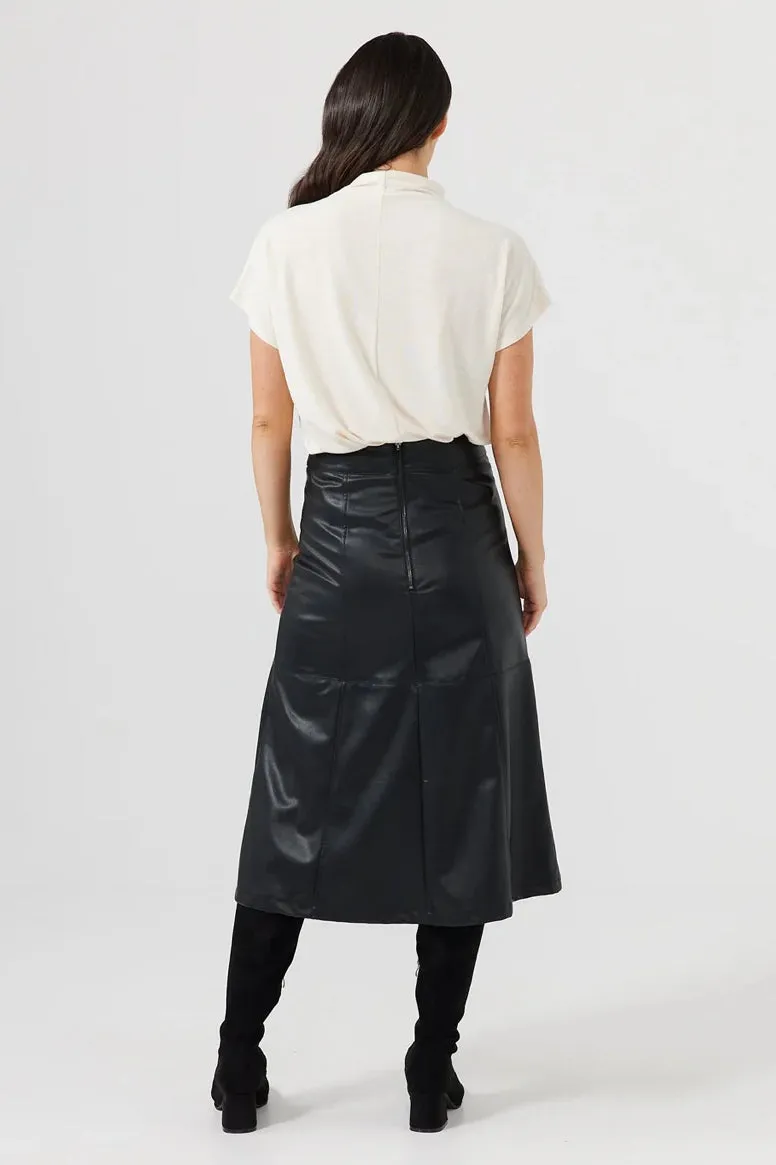 Matrix Midi Skirt in Black