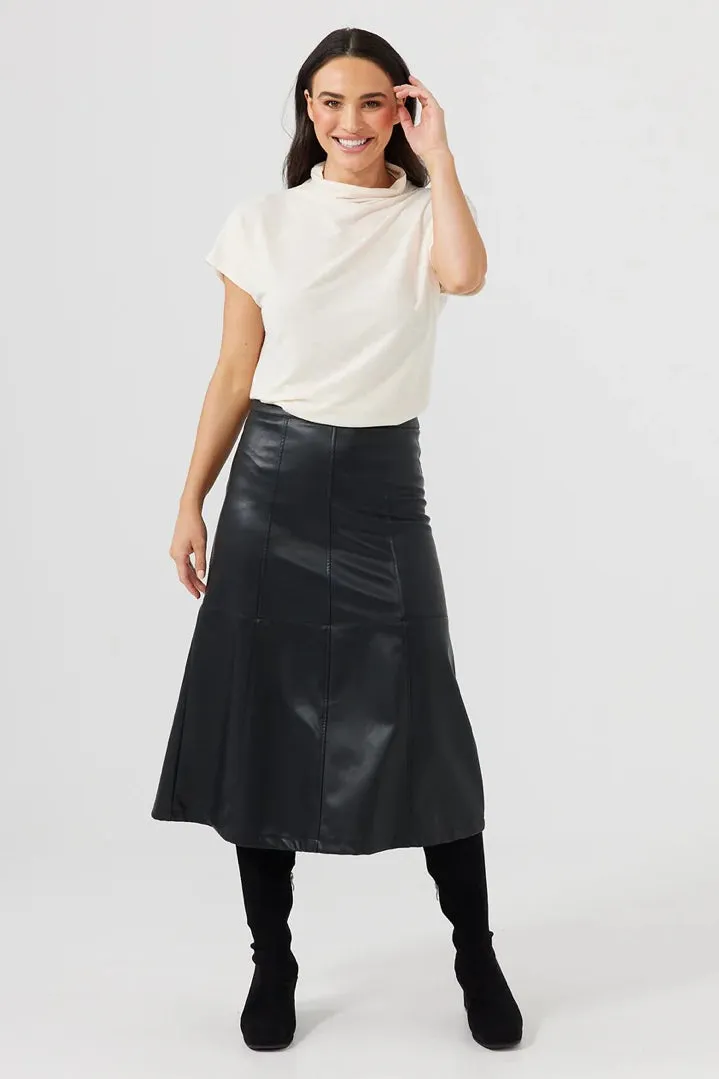 Matrix Midi Skirt in Black