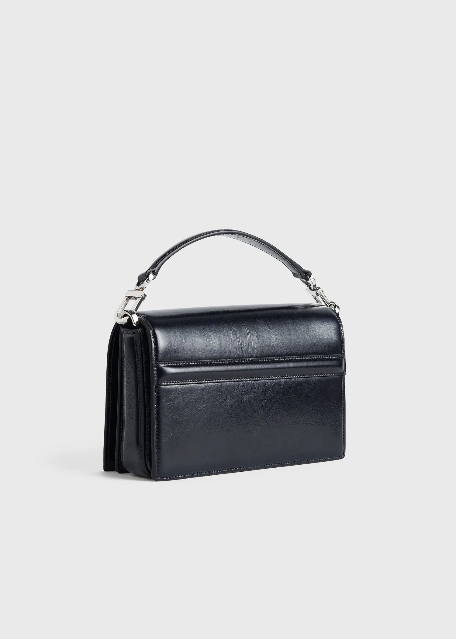 Mini T-Flap naplack-leather bag navy