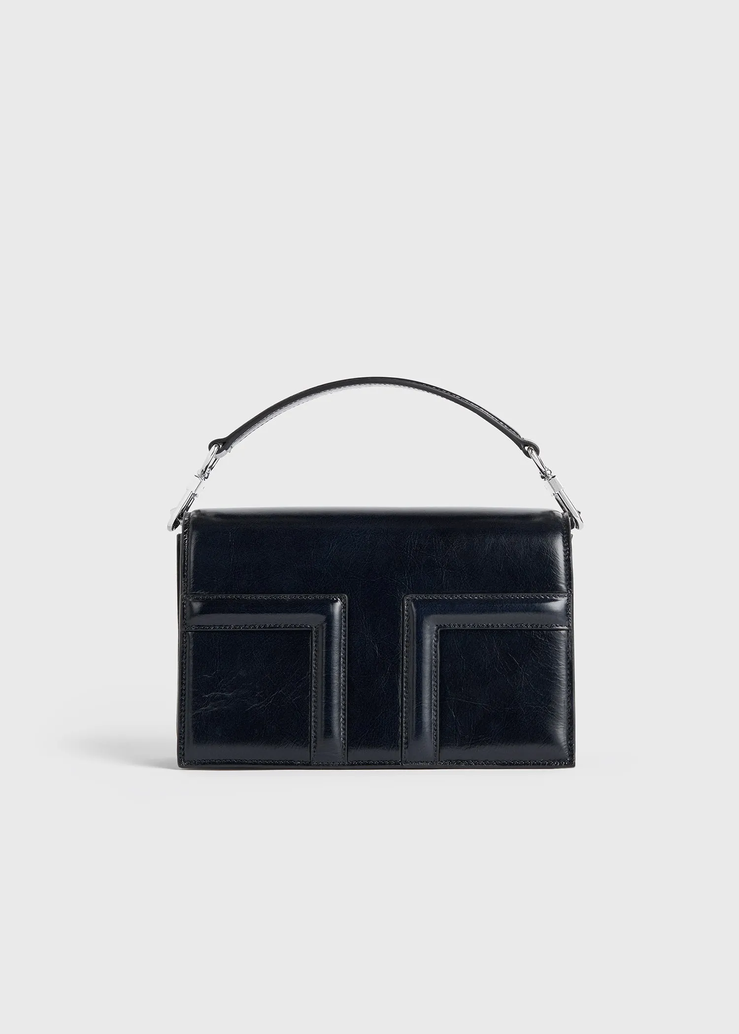 Mini T-Flap naplack-leather bag navy