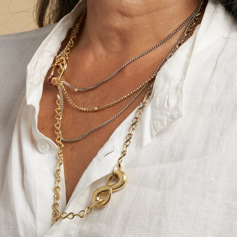 Mixed Up Half & Half Chain Necklace