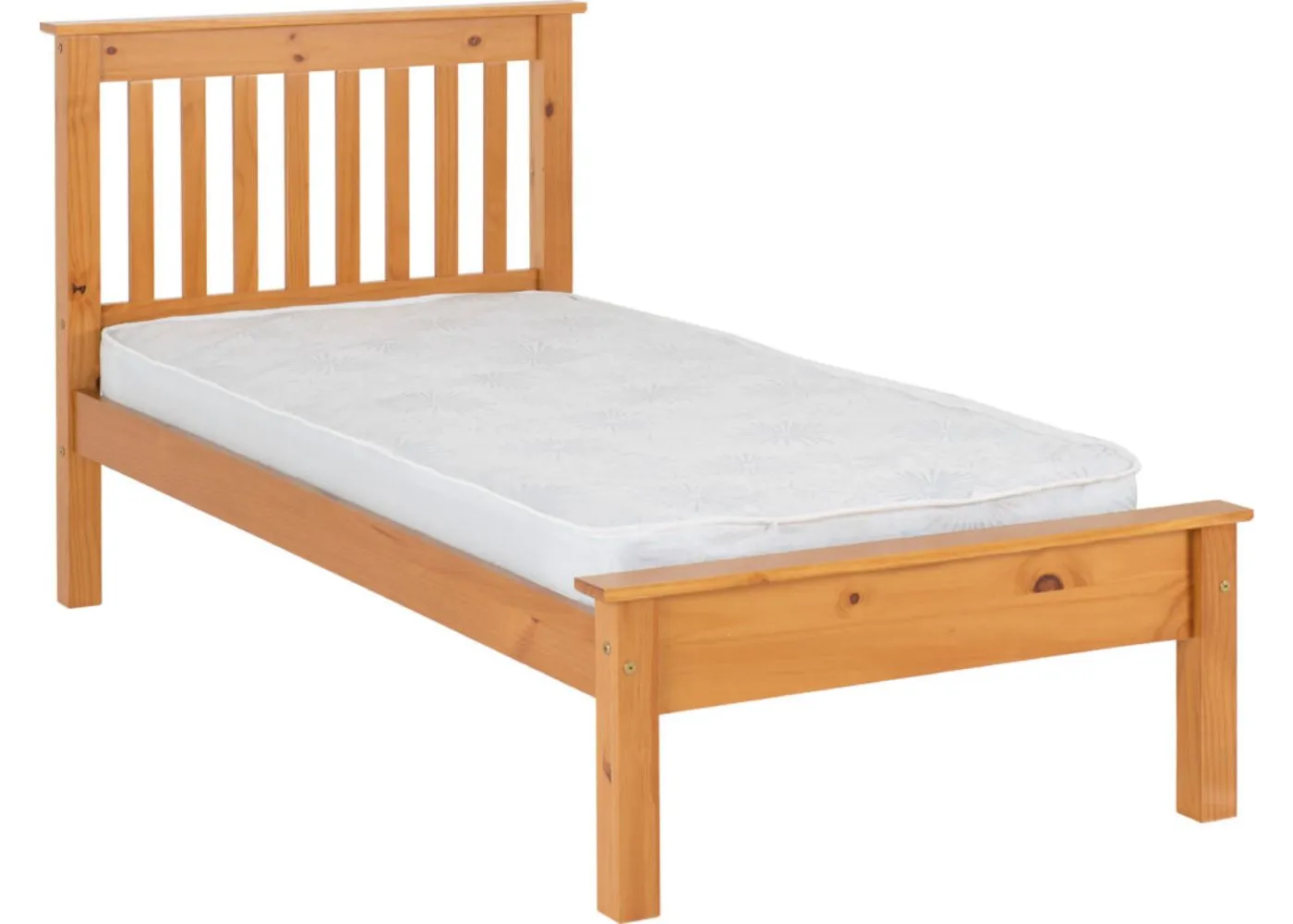 Monaco Antique Pine Low End Bedframe Range by Wholesale Beds