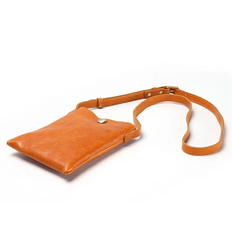 Multicolour Collection Simple Vegetable Tanned Leather Crossbody Bag Ladies Handbag