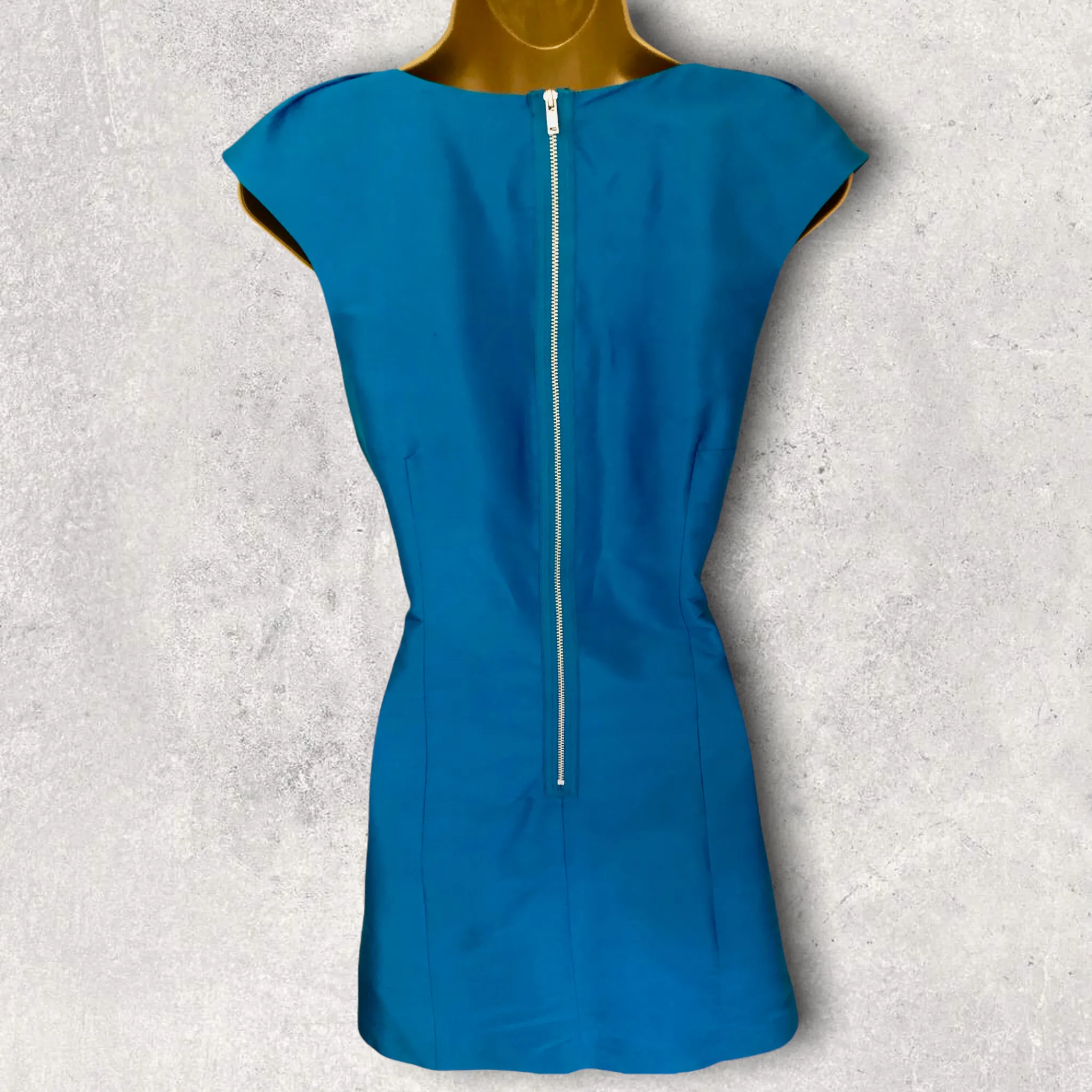 Oasis Turquoise Silk Mini Dress UK 10 US 6 EU 38 BNWT RRP £75