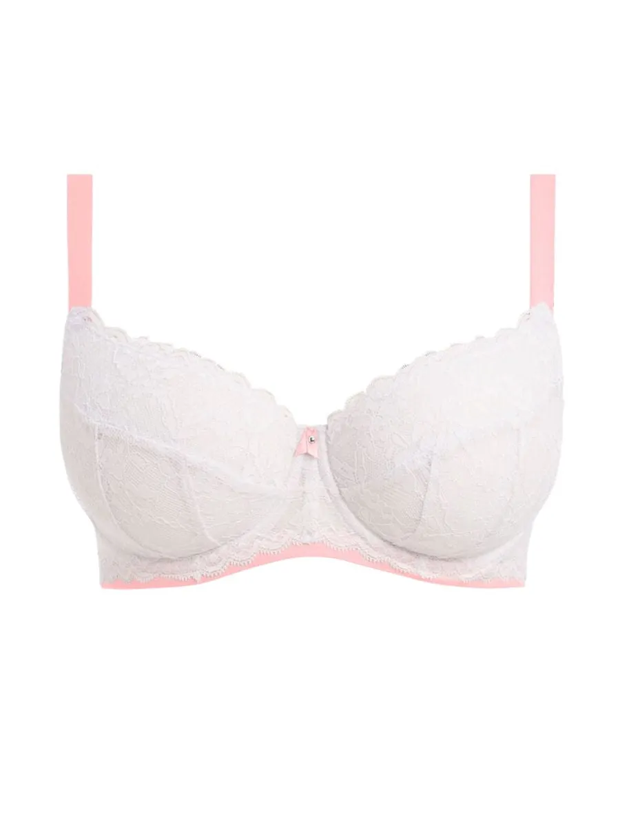 Offbeat Padded Half Cup Bra - White