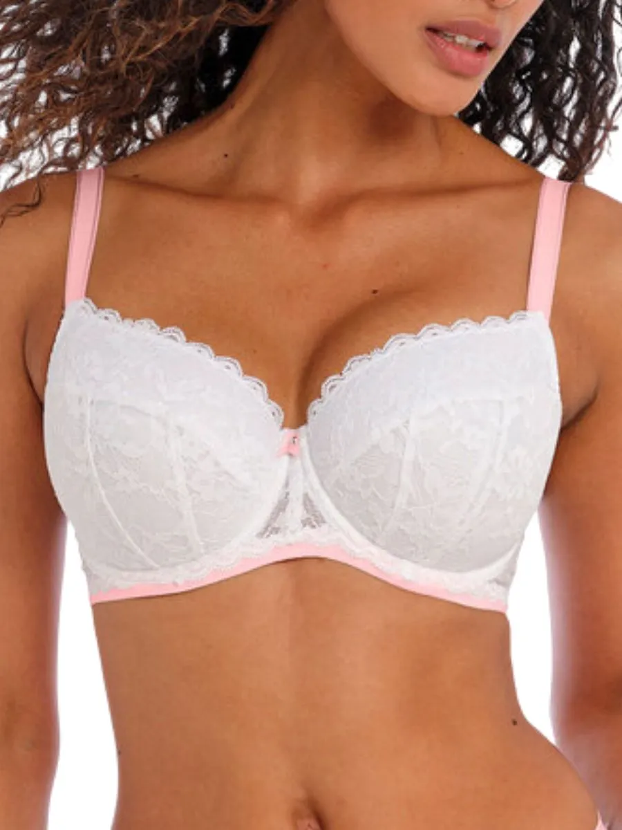 Offbeat Padded Half Cup Bra - White