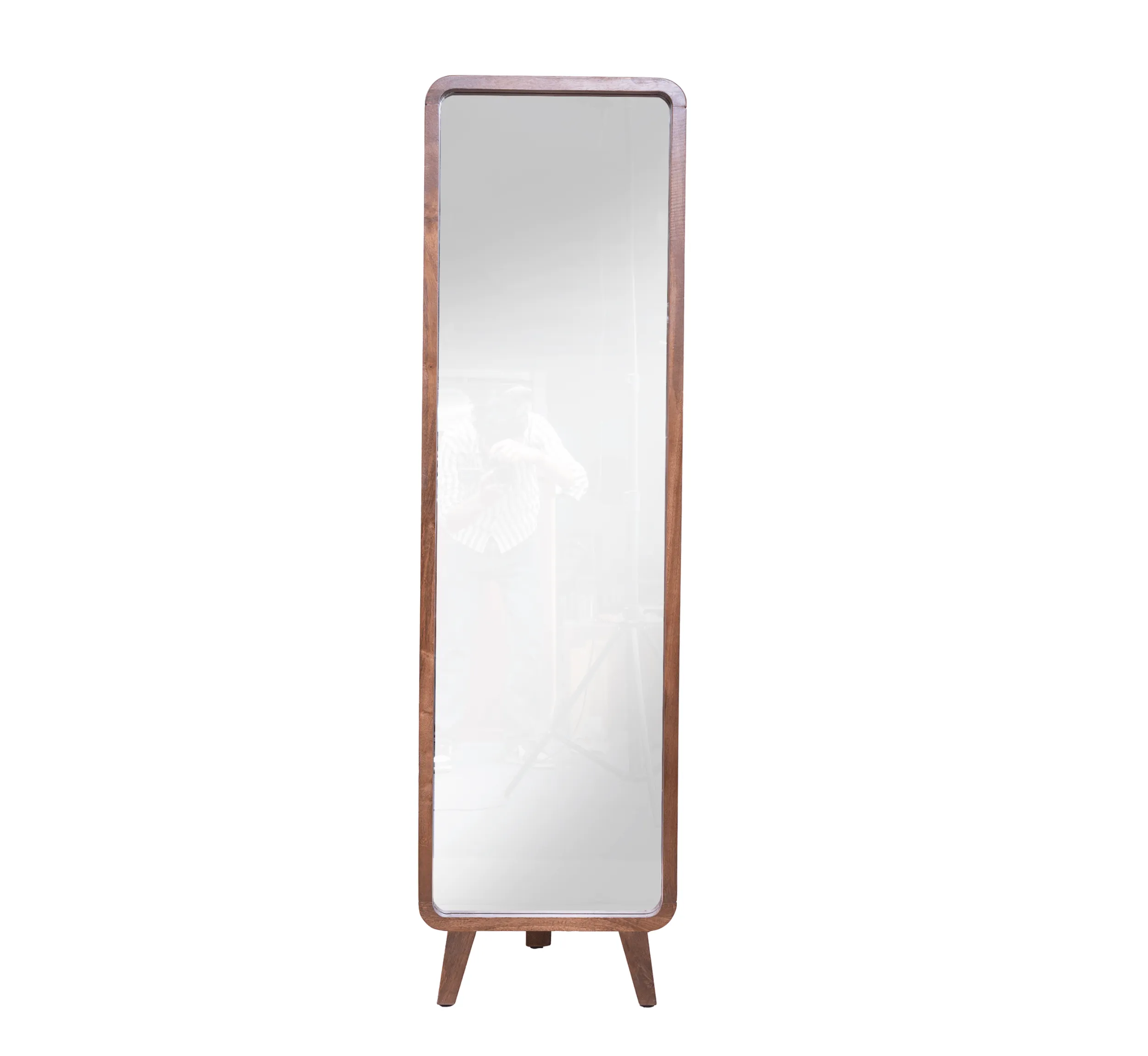 Ohana Wooden Coat-hanger Full-length Mirror with Stand