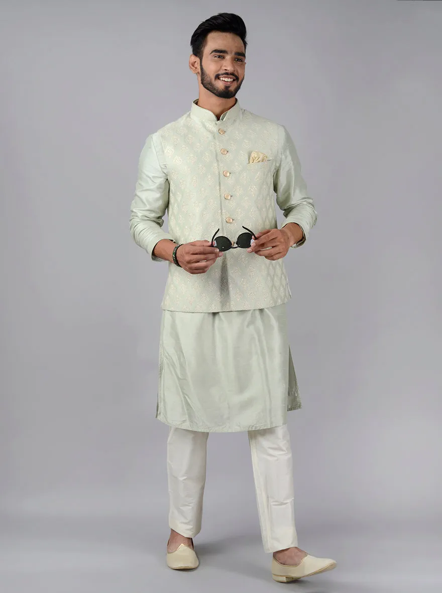 Pista Kurta Set with Bandhgala Jacket | Azania