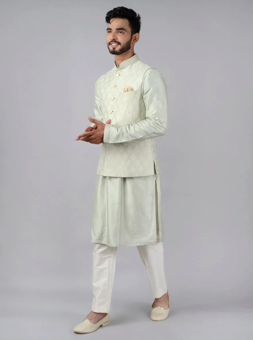 Pista Kurta Set with Bandhgala Jacket | Azania