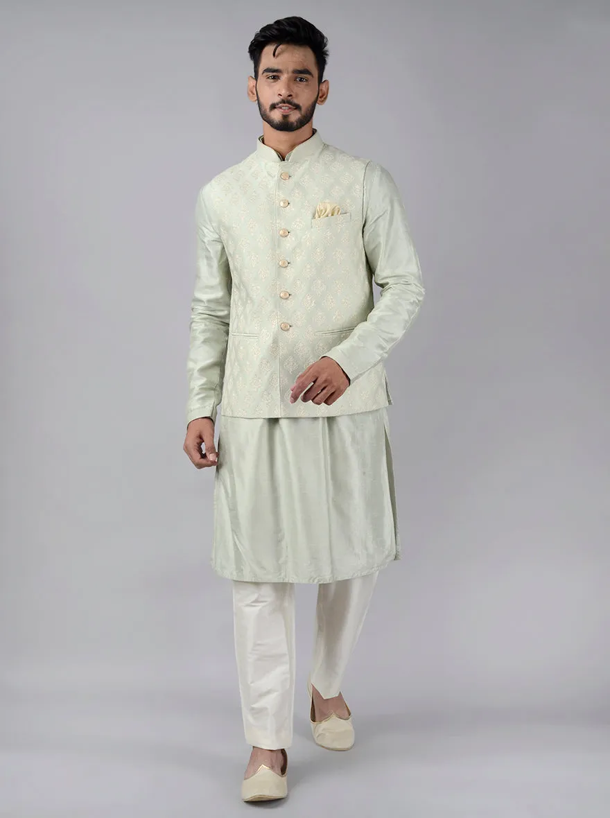 Pista Kurta Set with Bandhgala Jacket | Azania