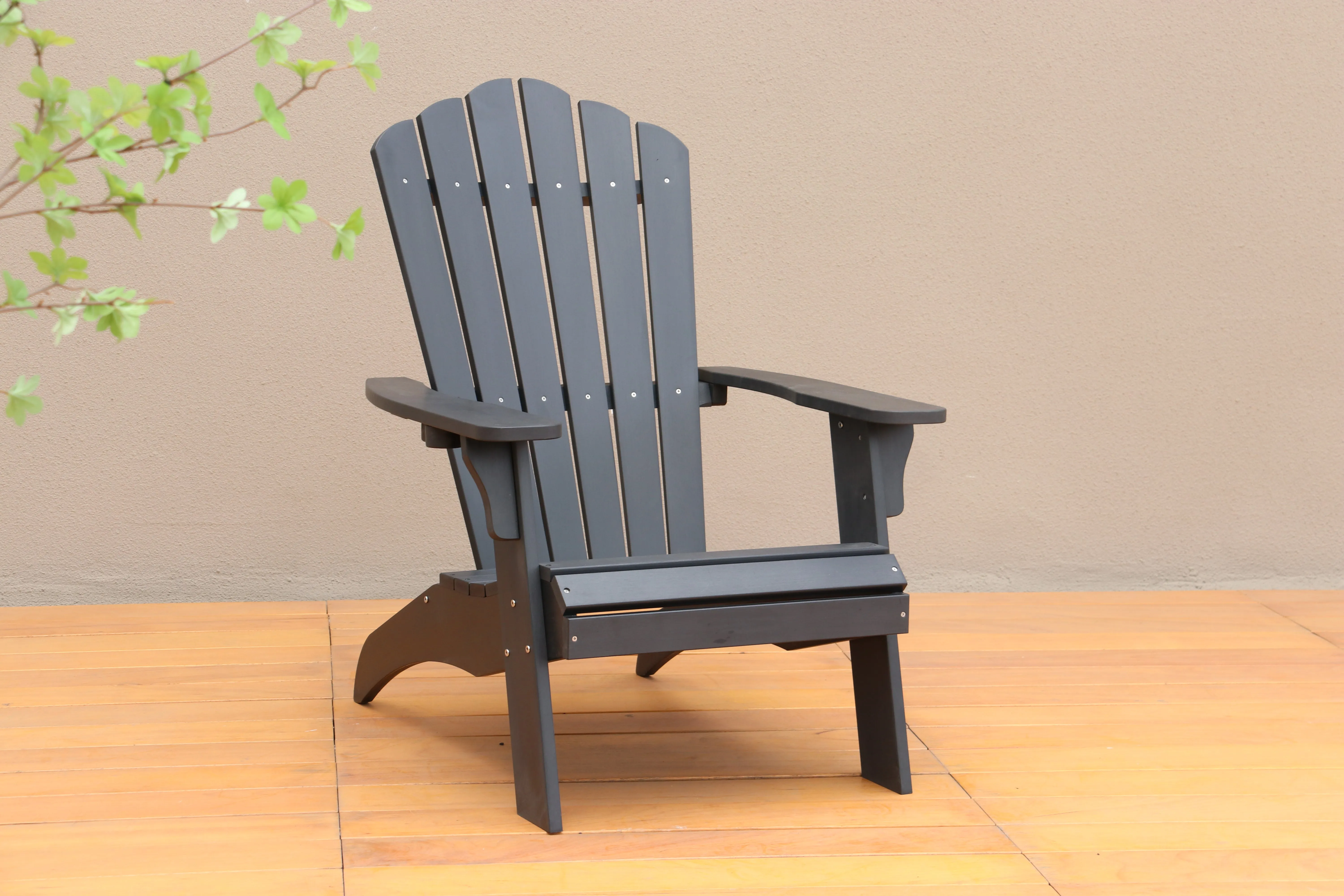 Polystyrene Adirondack Chair - Black