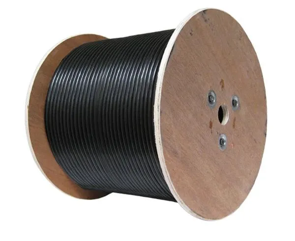 RG11 Coaxial Cable, Riser, Dual Shield, CATV,  14 AWG Solid CCS, CMR, 60% AL Braid Shielding/AL Foil, 1,000', Black