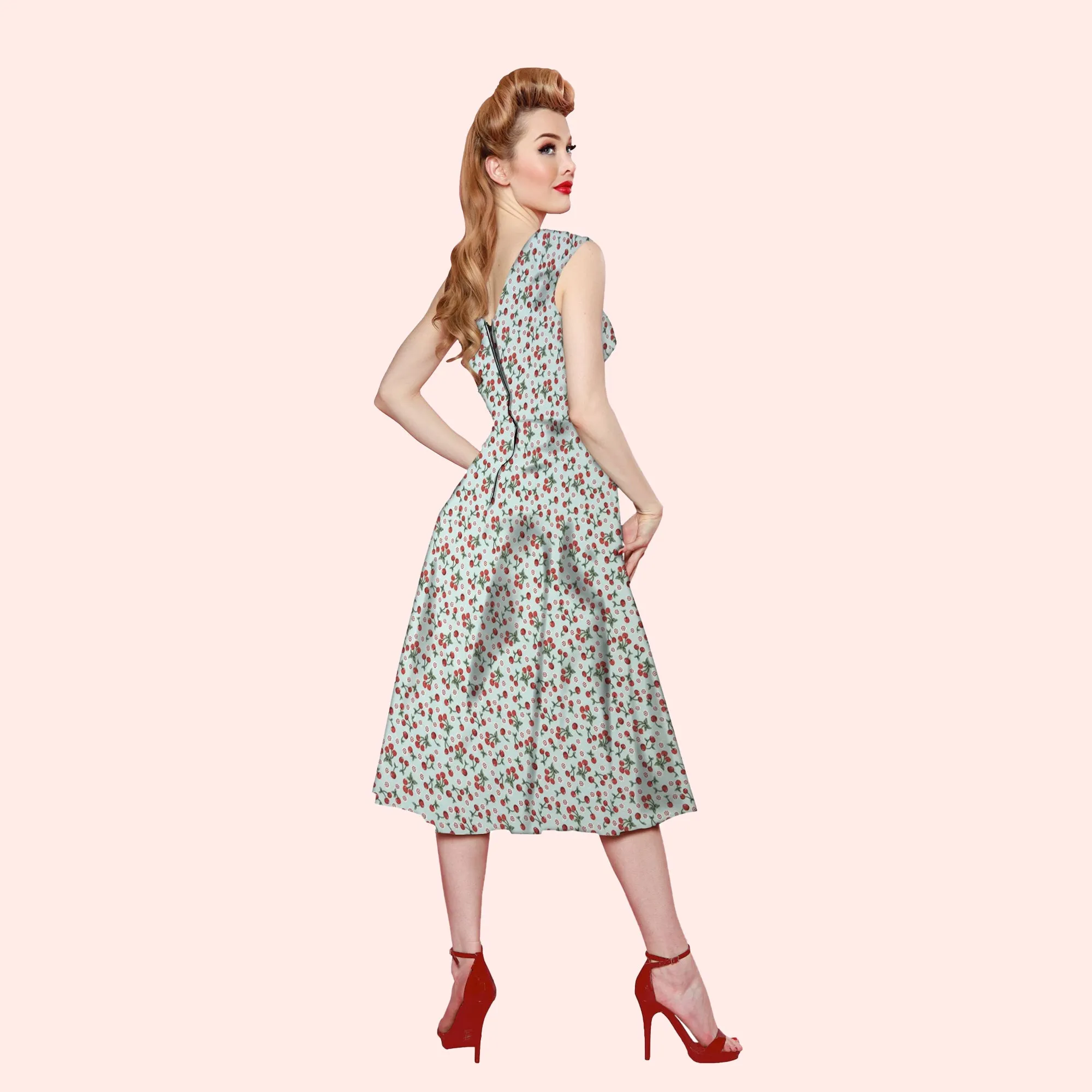 Roman Holiday Dress in Cherries