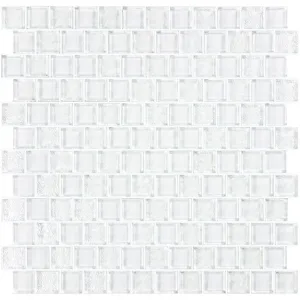 Signature Bright White, 1" x 1" - Glass Tile