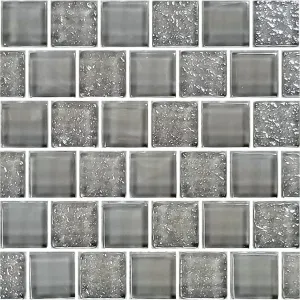 Signature Gray, 1" x 1" - Glass Tile