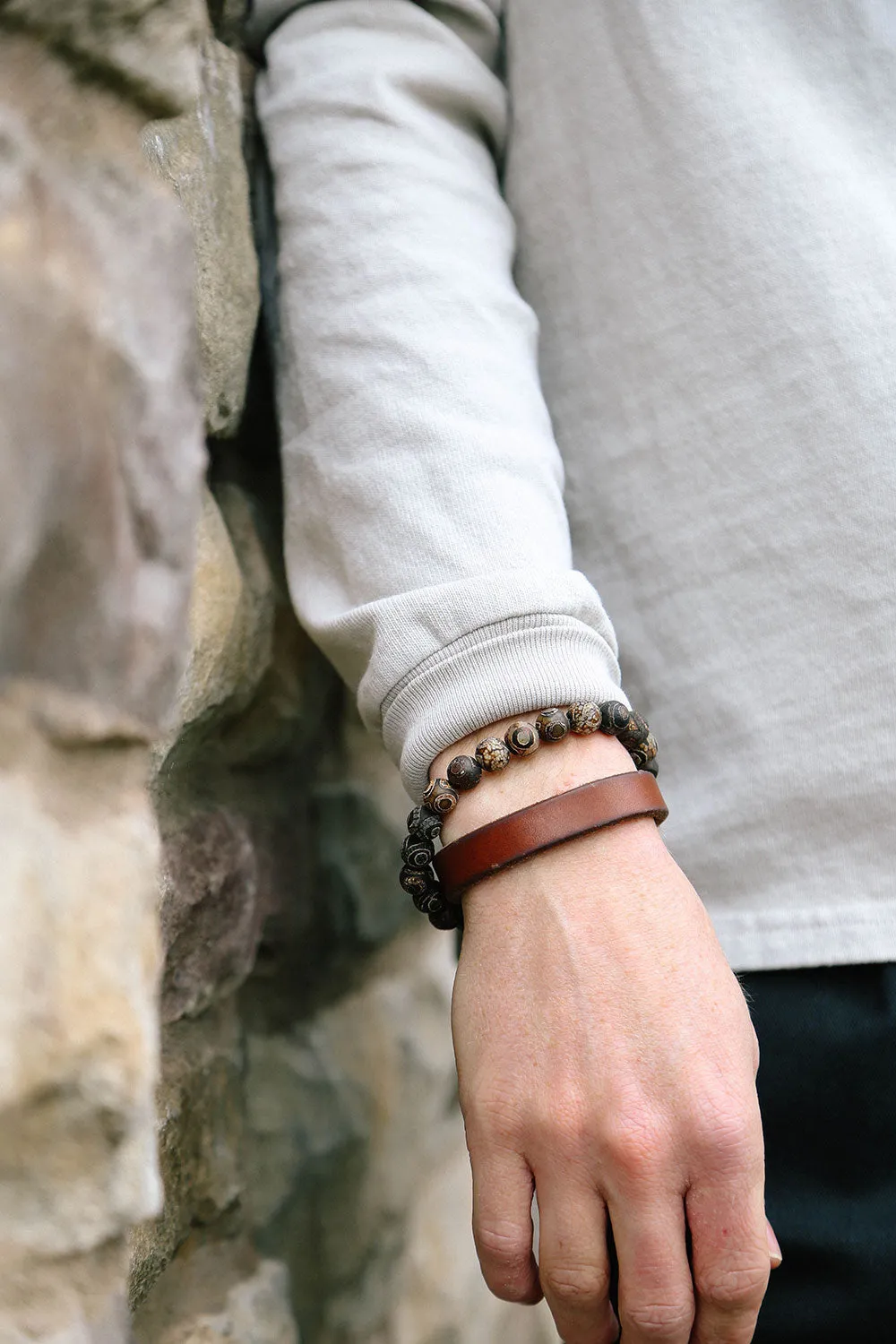 Single Wrap Wristband - Cognac