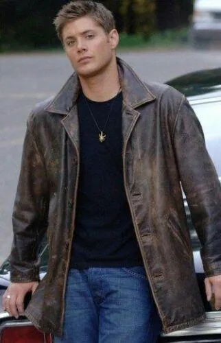 Supernatural Dean Winchester distressed leather jacket-BNWT-ALL Sizes Available