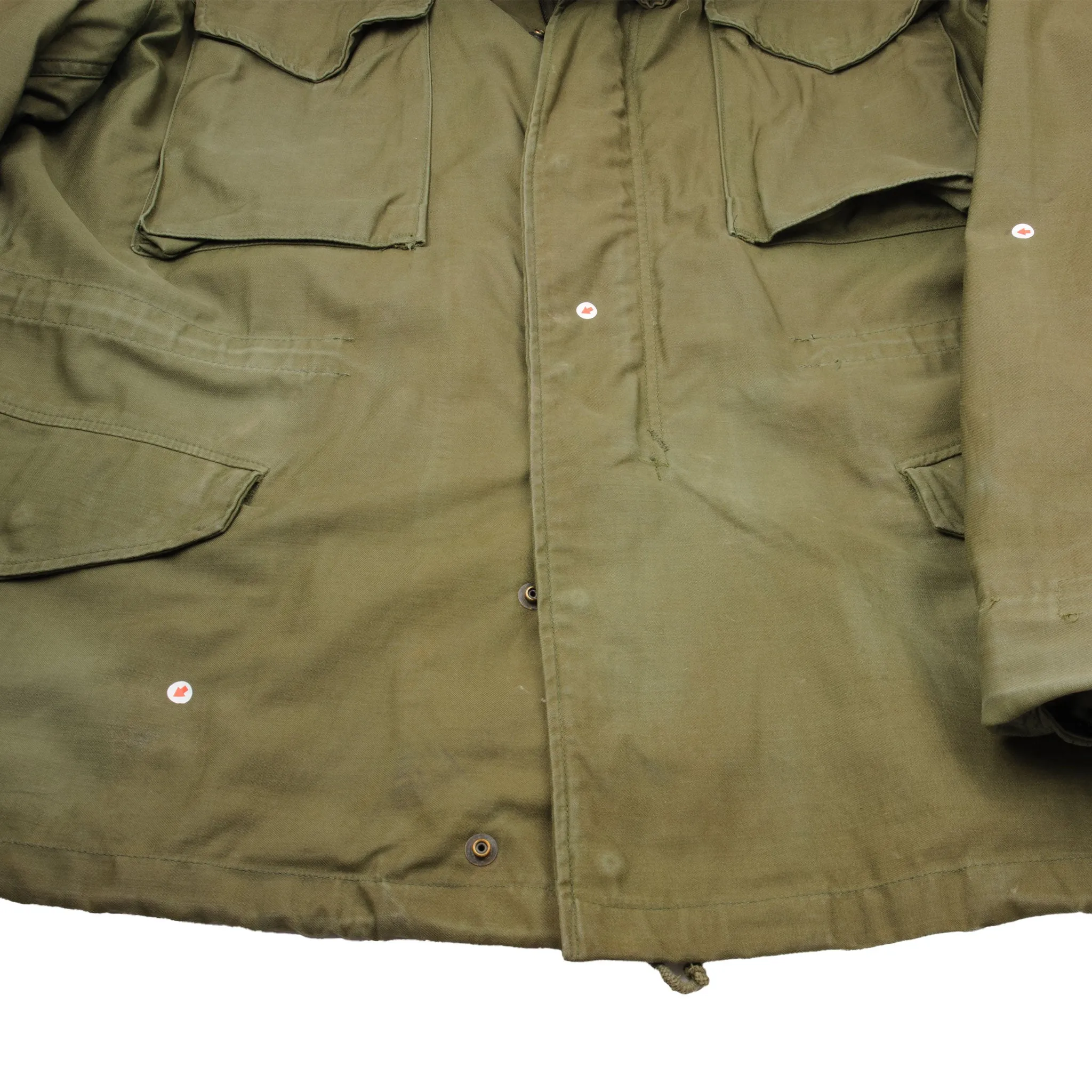 VINTAGE US ARMY M-1965 M65 FIELD JACKET 1981 SIZE LARGE REGULAR W LINER